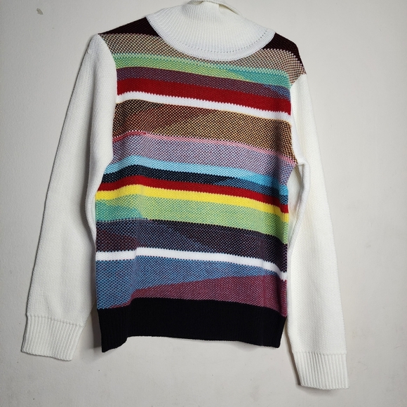 Inserch mens long sleeve turtleneck Multicolored sweater size small - Picture 2 of 9